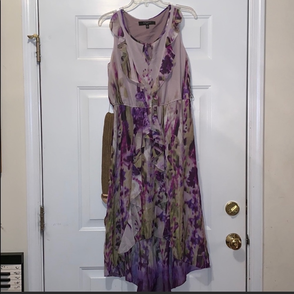 Nine West Floral Ruffle Dress | Watercolor Print | NWT | Size 8